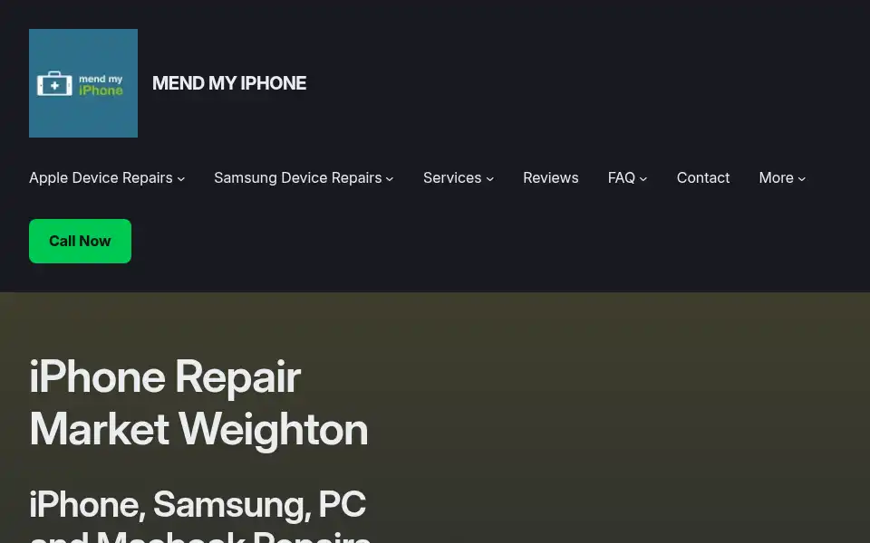 Screenshot of mendmyiphone.co.uk
