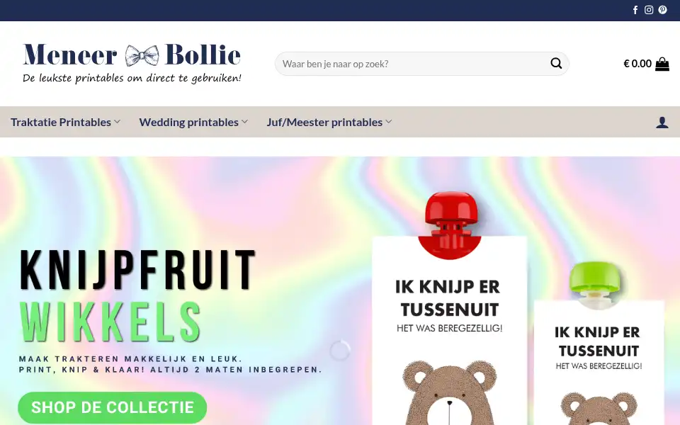 Screenshot of meneerbollie.nl
