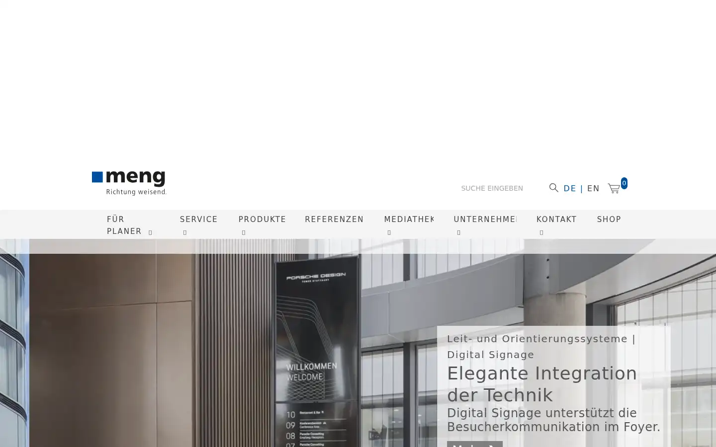 Screenshot of meng.de