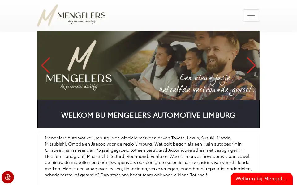 Screenshot of mengelers.nl