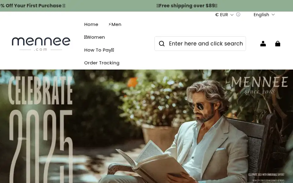 Screenshot of mennee.com