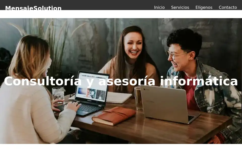 Screenshot of mensajesolution.com