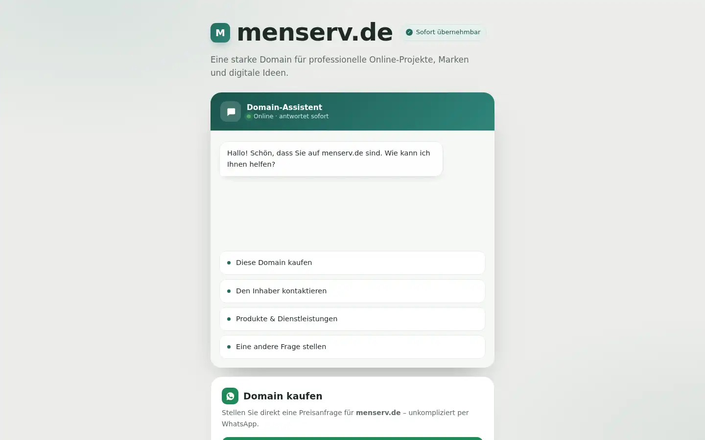 Screenshot of menserv.de
