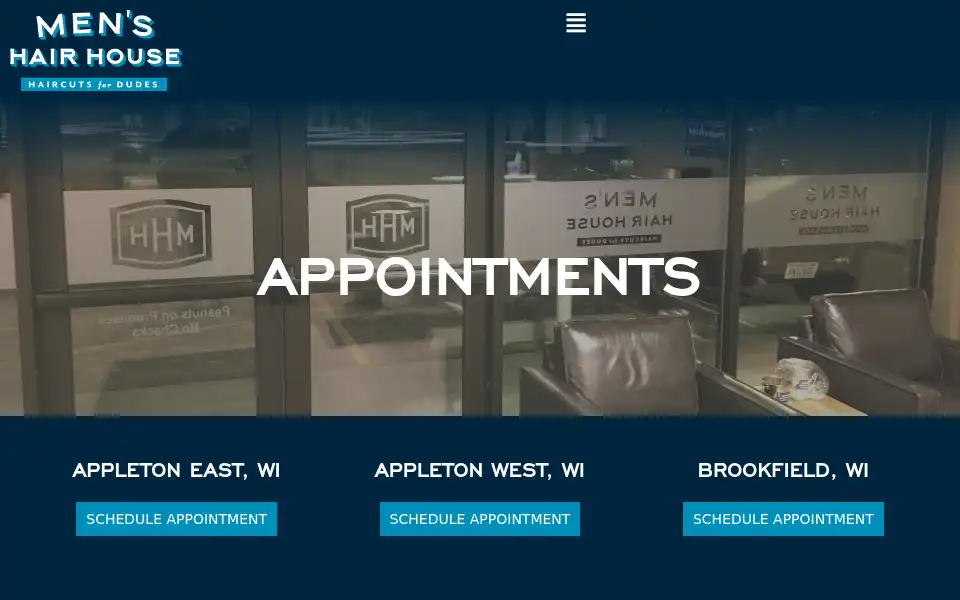 Screenshot of menshairhouse.com
