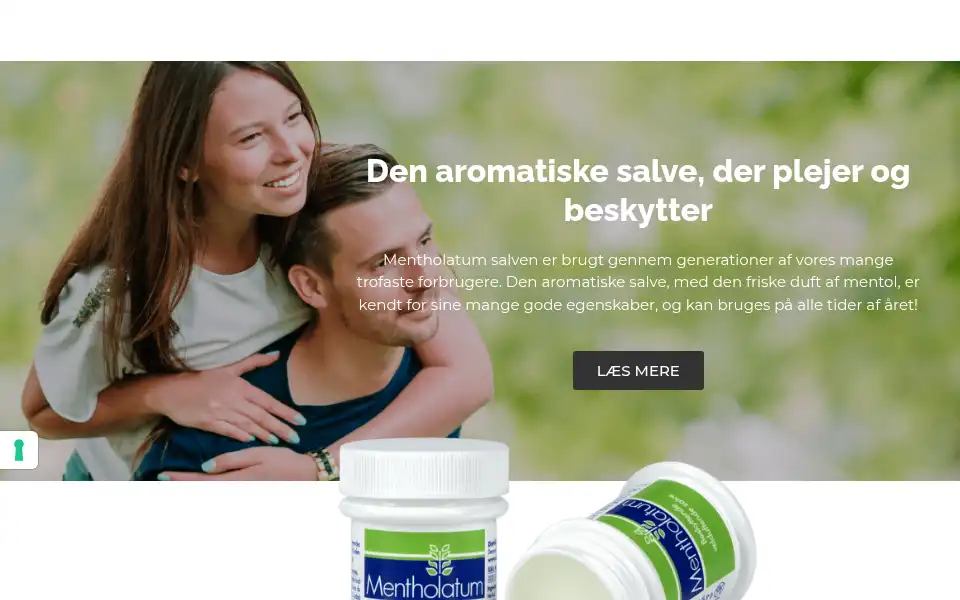 Screenshot of mentholatum.dk