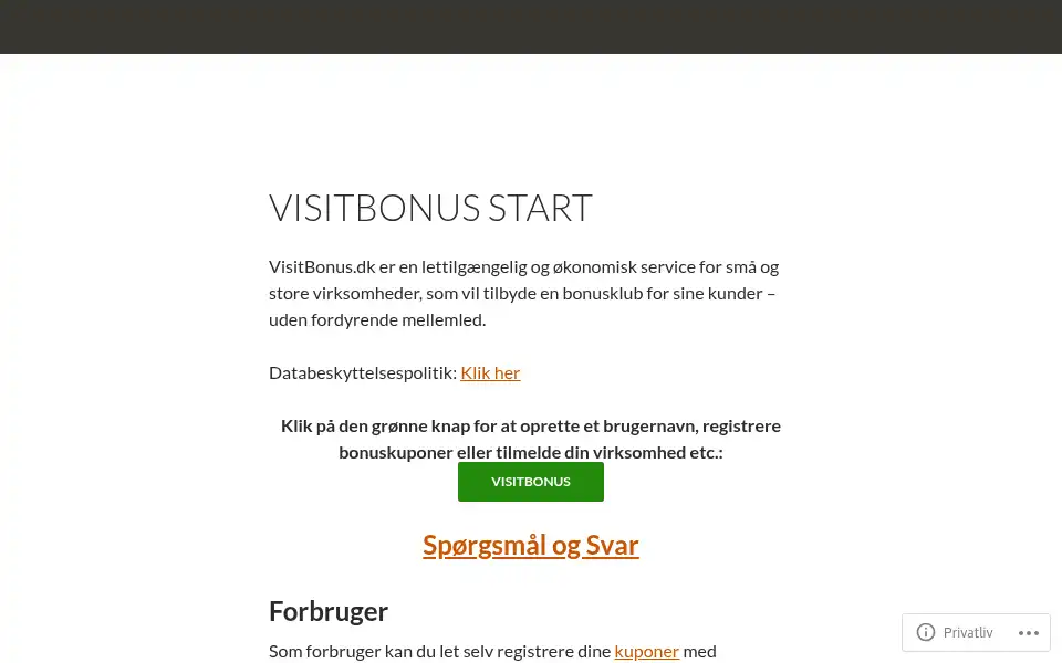 Screenshot of menu.dk