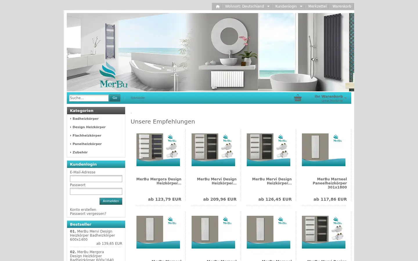 Screenshot of merbu.de