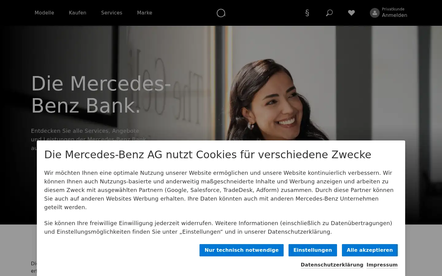 Screenshot of mercedes-benz-bank.de