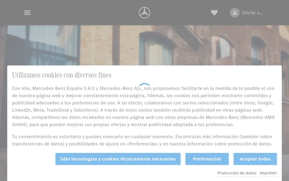 Screenshot of mercedes-benz.es