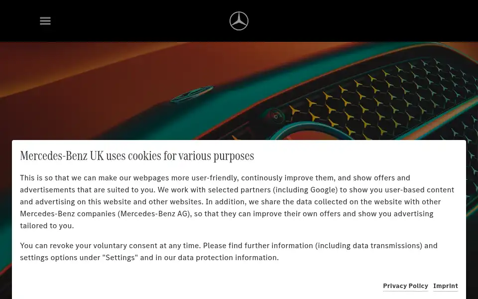 Screenshot of mercedes-benzofoxford.co.uk