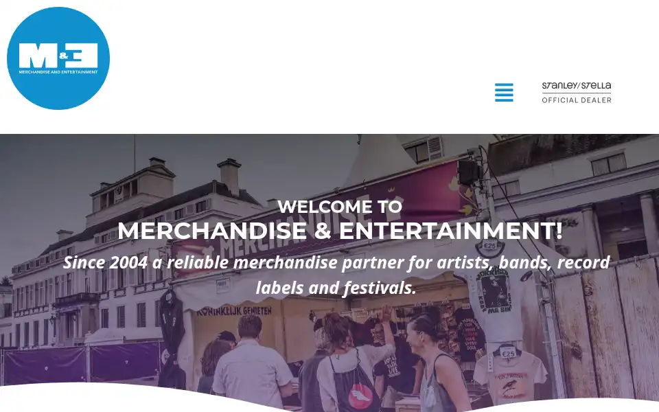 Screenshot of merchandise-entertainment.com