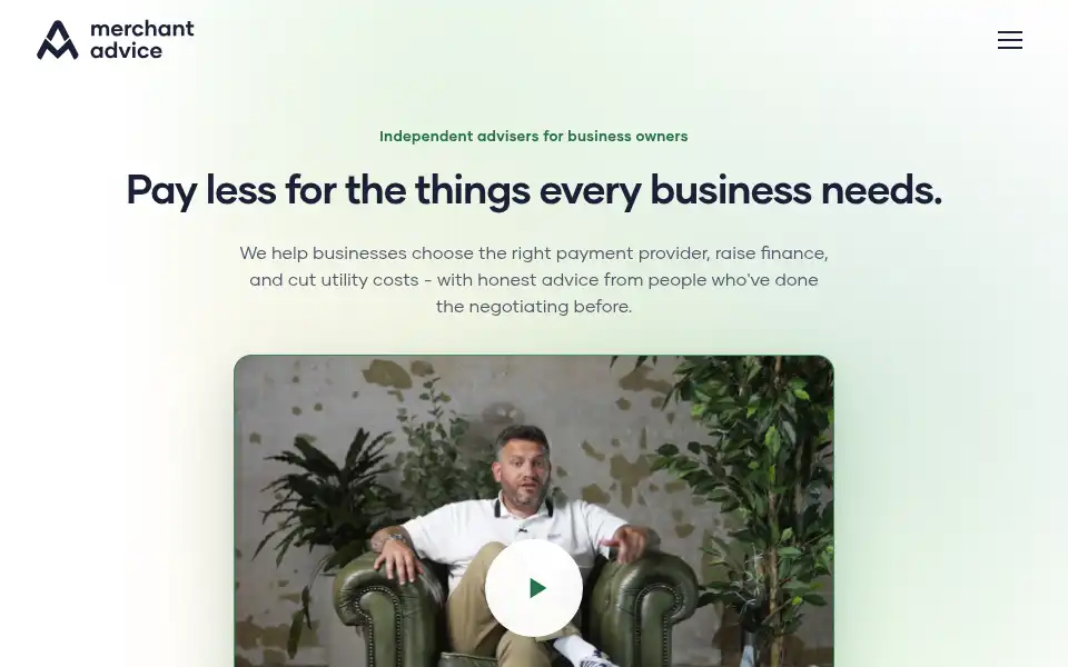 Screenshot of merchantadvice.co.uk