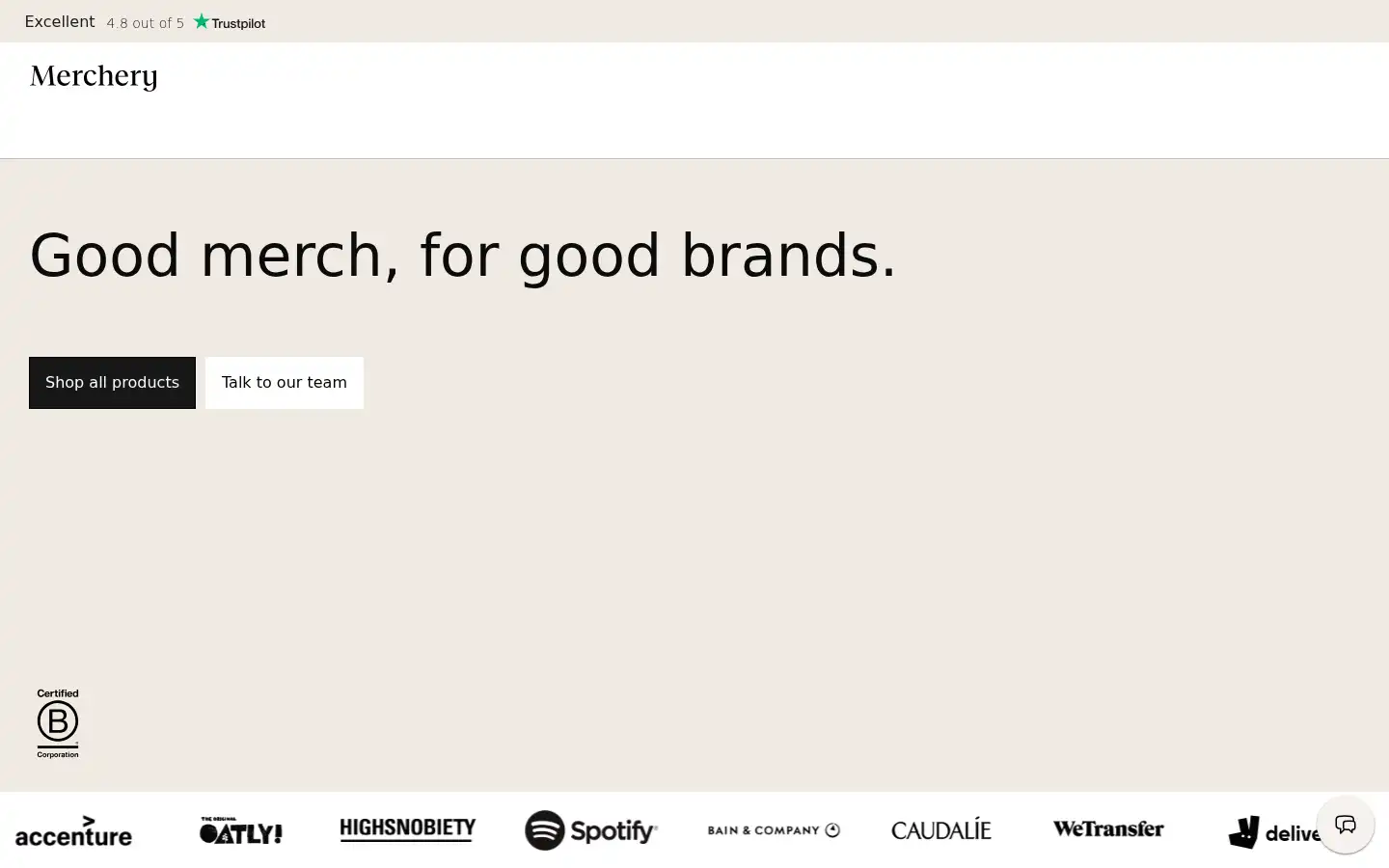 Screenshot of merchery.co