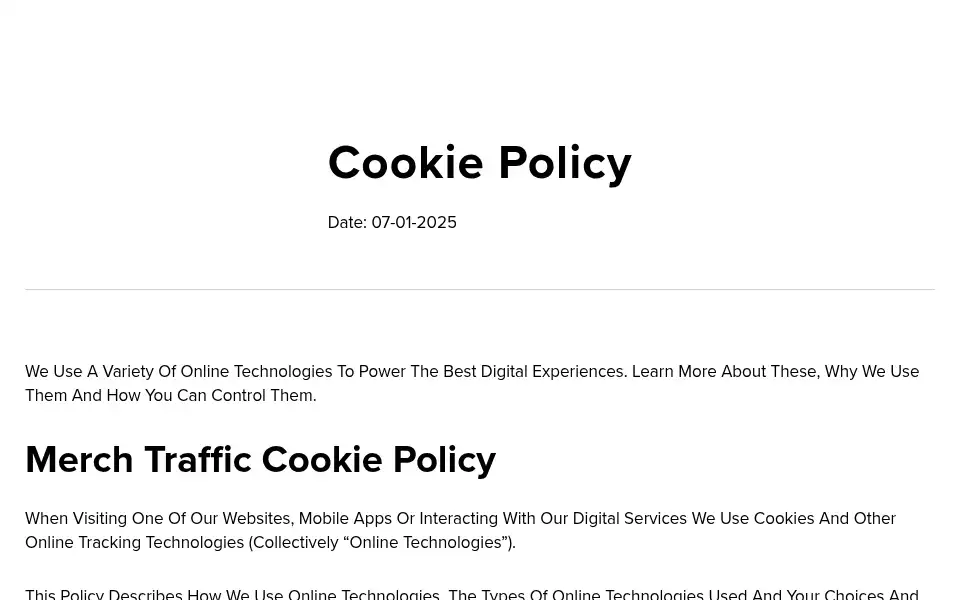 Screenshot of merchtraffic.com