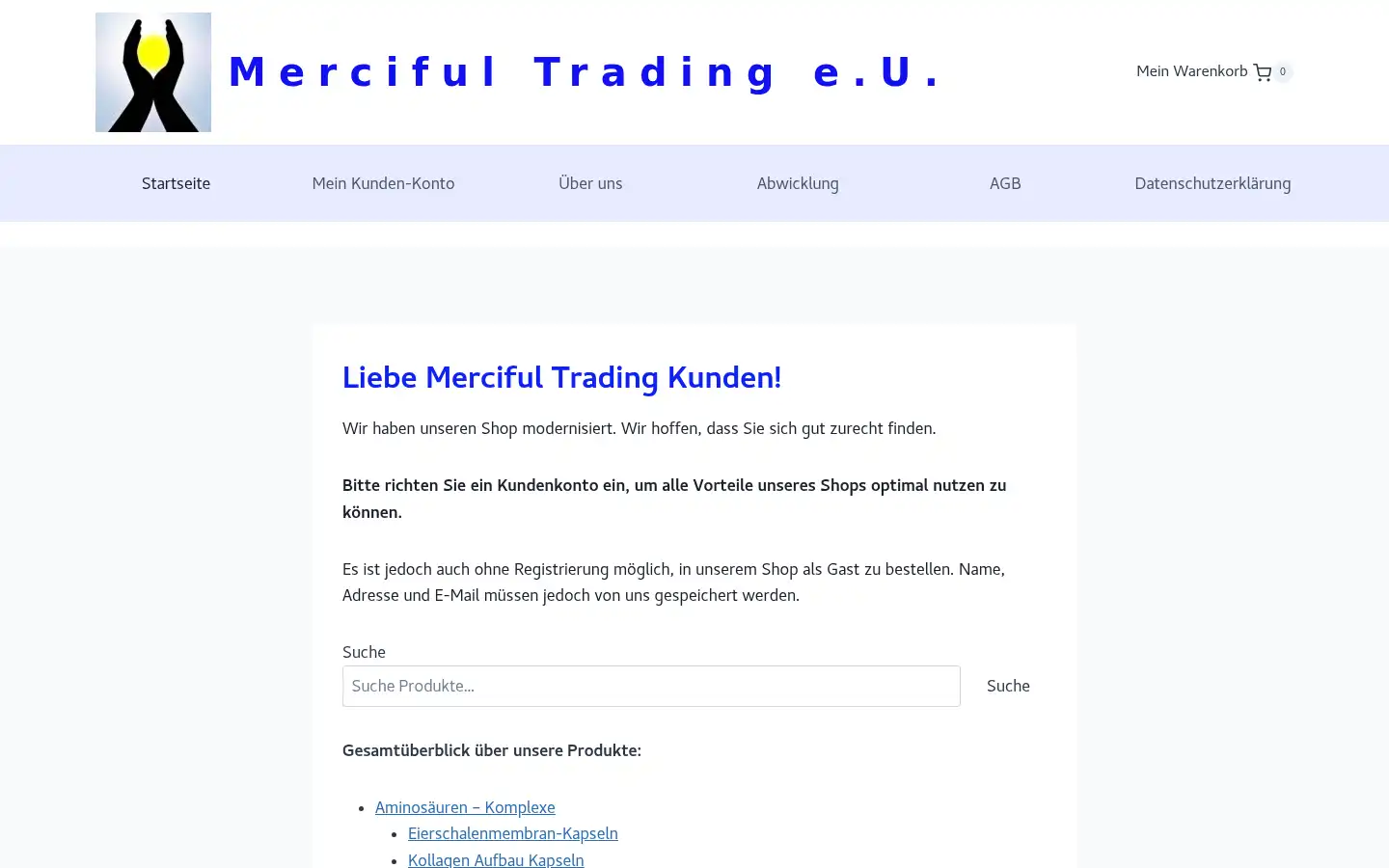 Screenshot of merciful-trading.at