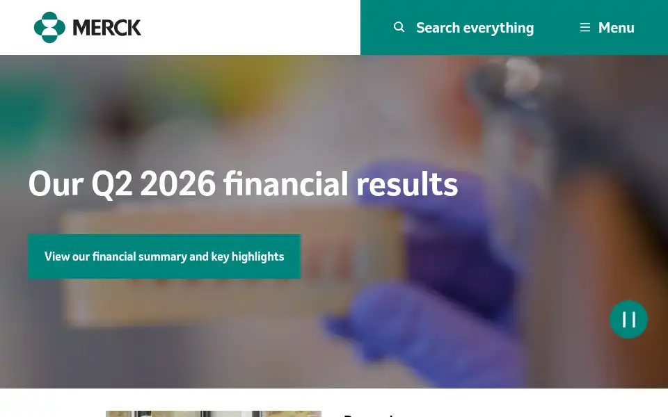 Screenshot of merck.com