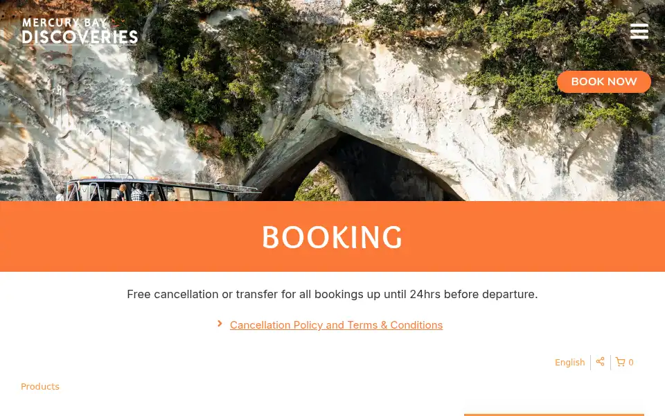 Screenshot of mercurybaydiscoveries.co.nz