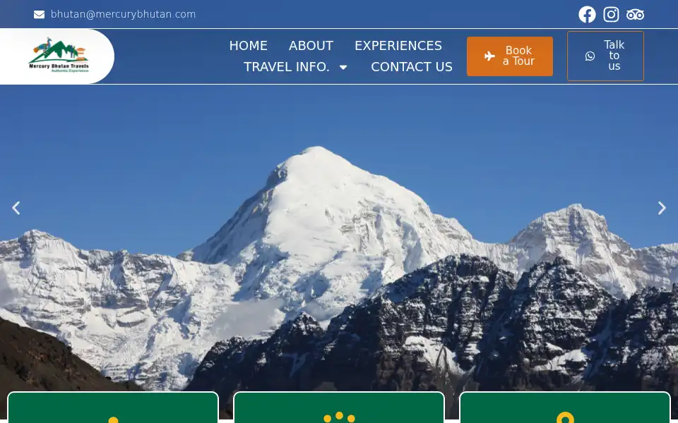 Screenshot of mercurybhutan.com