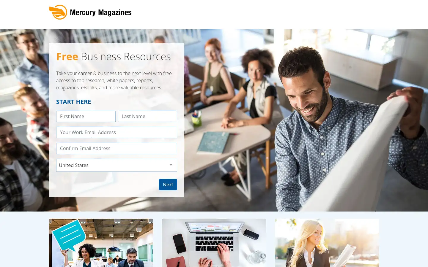 Screenshot of mercurymagazines.com