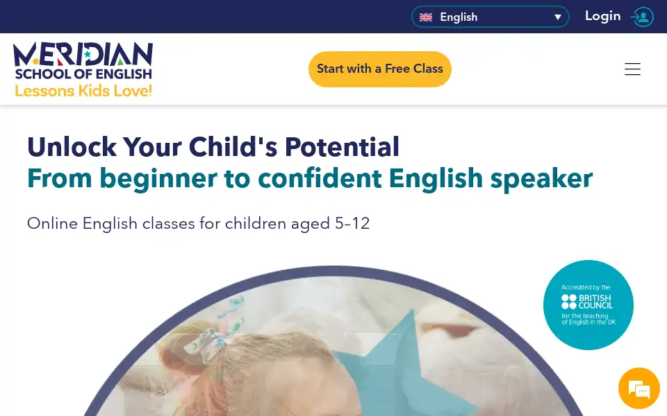 Screenshot of meridianenglish.com
