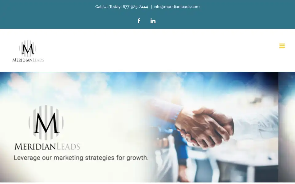 Screenshot of meridianleads.com