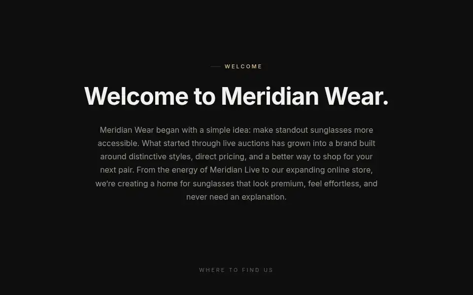 Screenshot of meridianwear.co