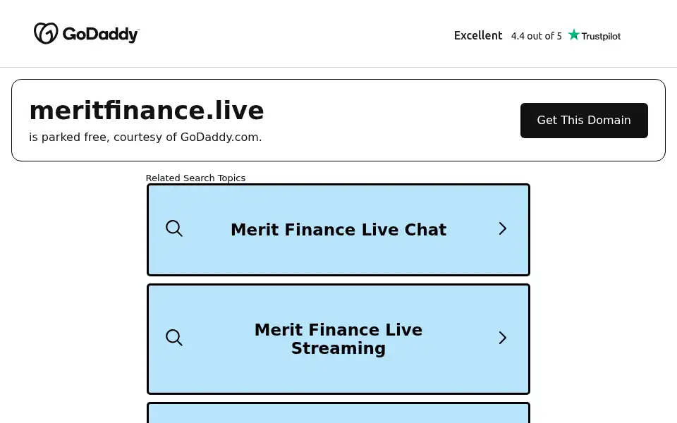 Screenshot of meritfinance.live