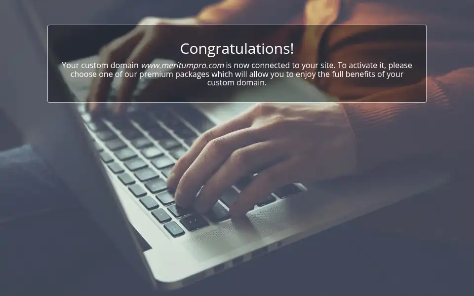 Screenshot of meritumpro.com