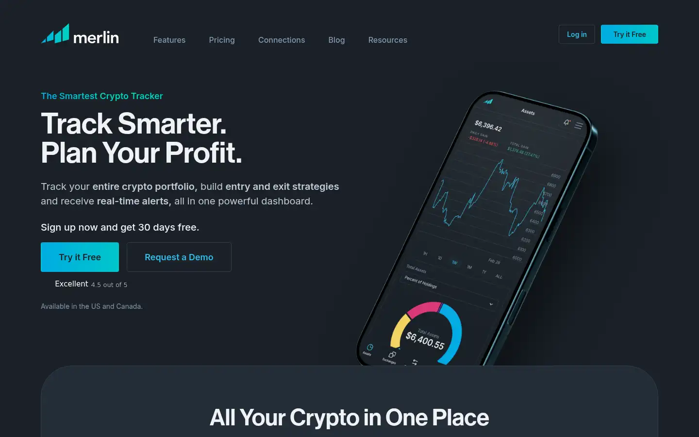 Screenshot of merlincrypto.com