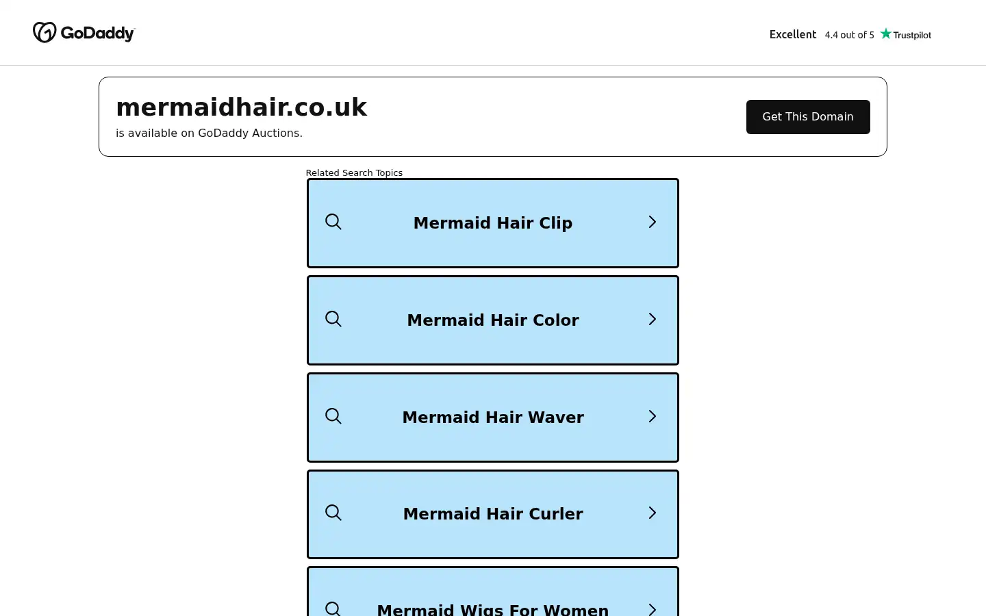 Screenshot of mermaidhair.co.uk