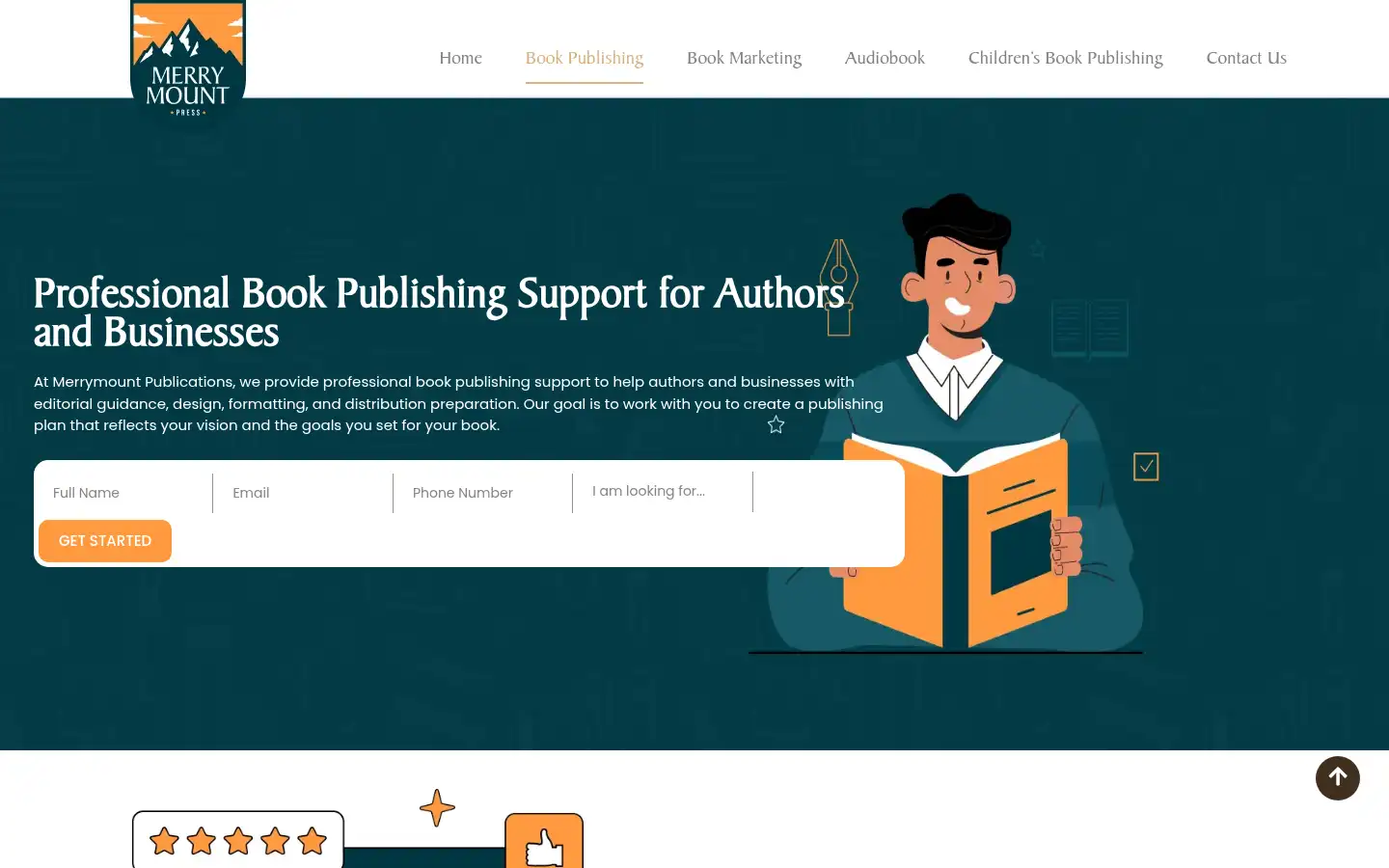 Screenshot of merrymountpublications.com