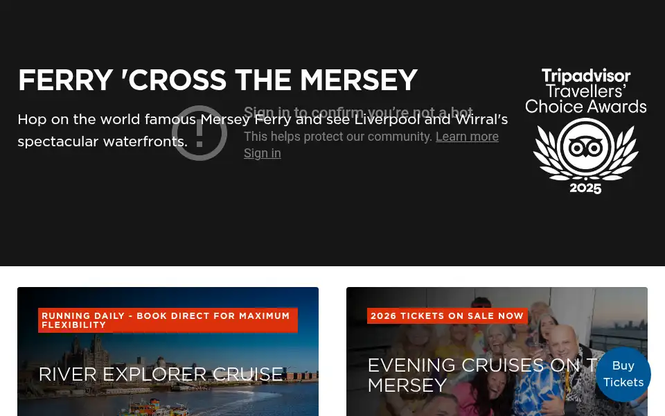 Screenshot of merseyferries.co.uk