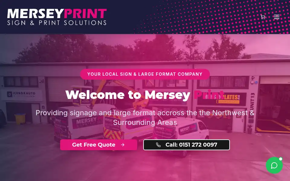 Screenshot of merseyprint.co.uk
