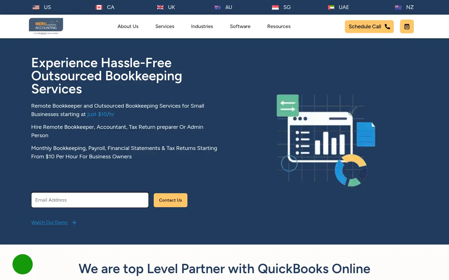 Screenshot of meruaccounting.com