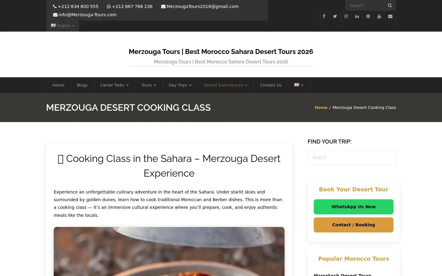 Screenshot of merzouga-tours.com