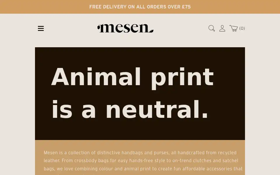 Screenshot of mesen-store.co.uk