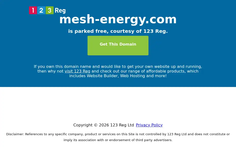Screenshot of mesh-energy.com