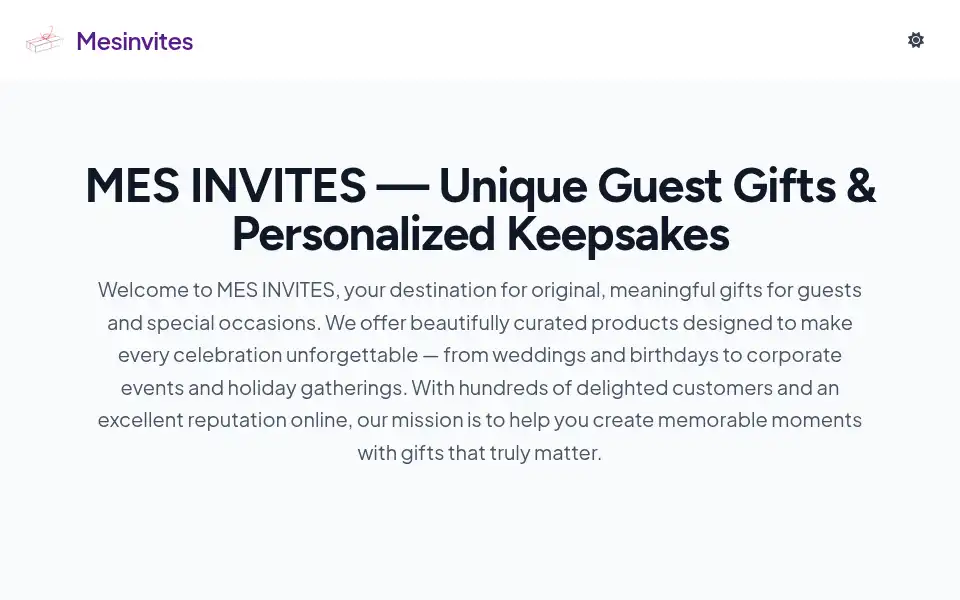 Screenshot of mesinvites.com