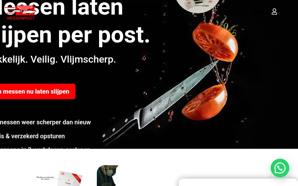 Screenshot of messenpost.nl