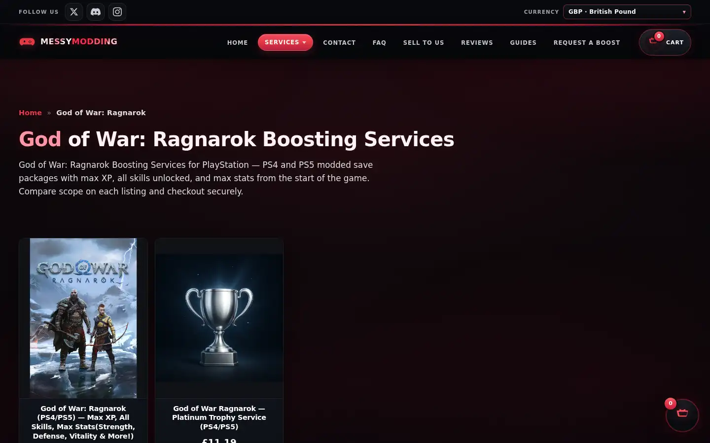 Screenshot of messymoddingstore.com