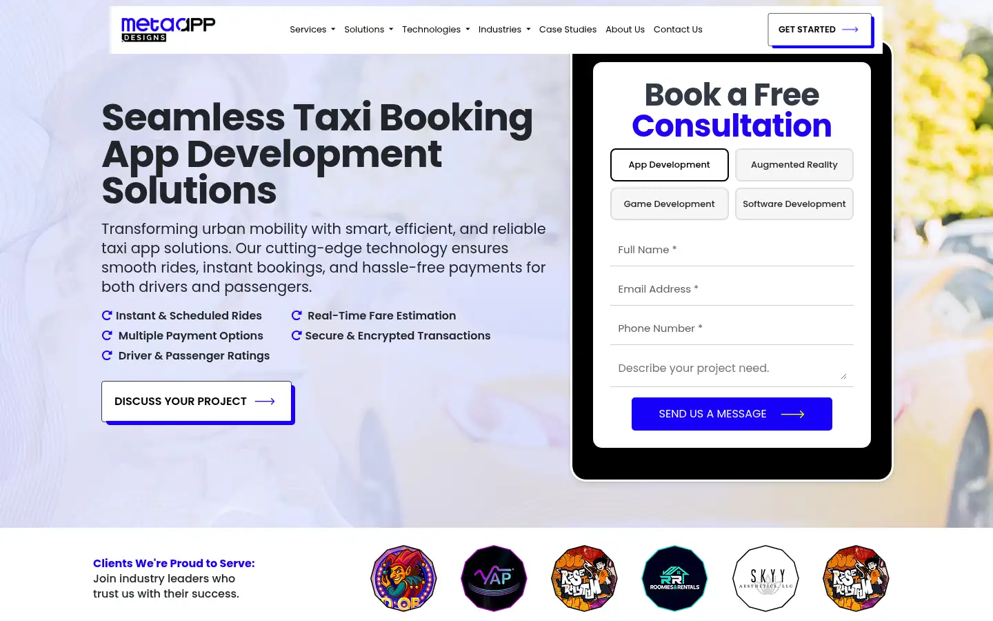 Screenshot of metaappdesigns.com