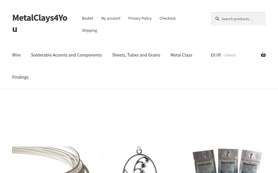 Screenshot of metalclays4you.co.uk