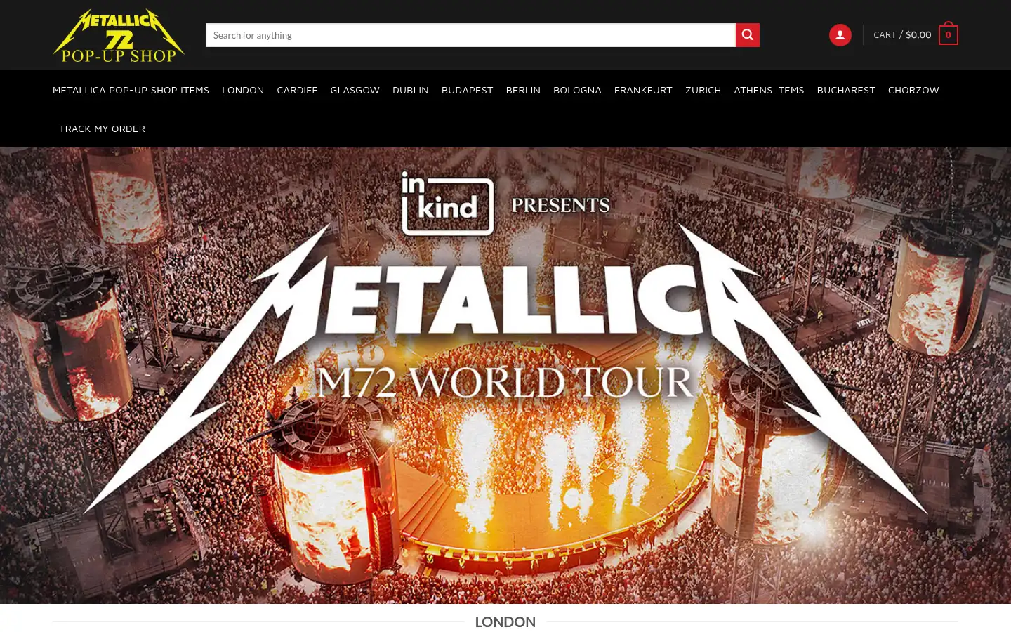 Screenshot of metallicastores.com