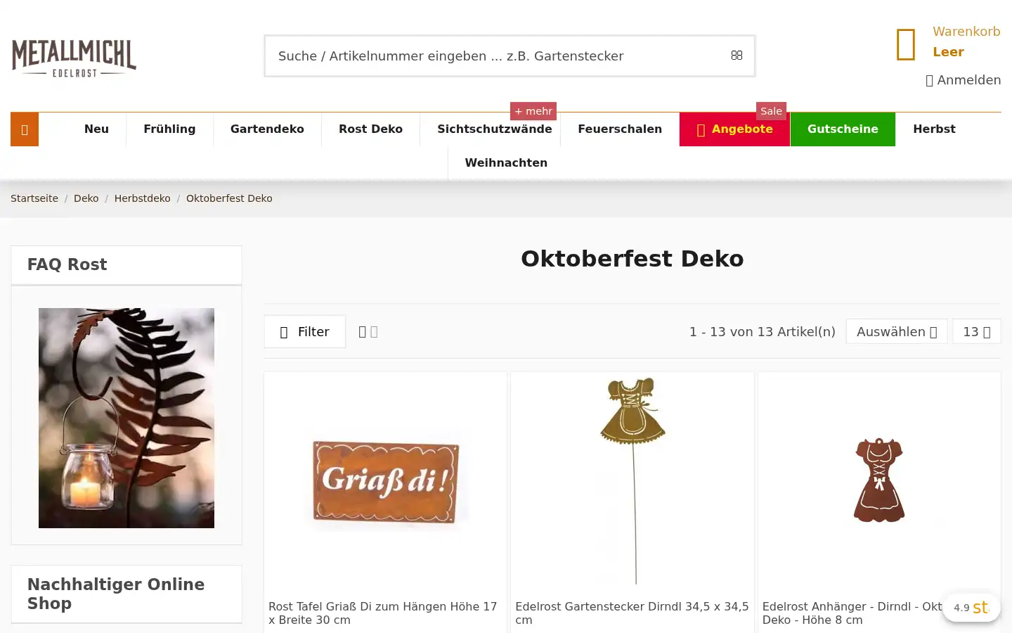Screenshot of metallmichl.com