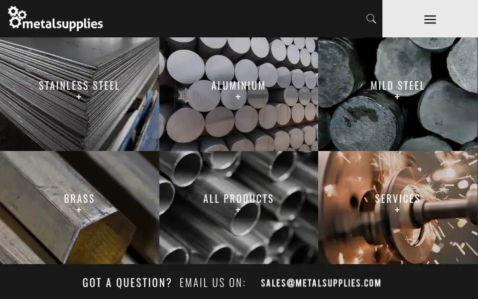 Screenshot of metalsupplies.com