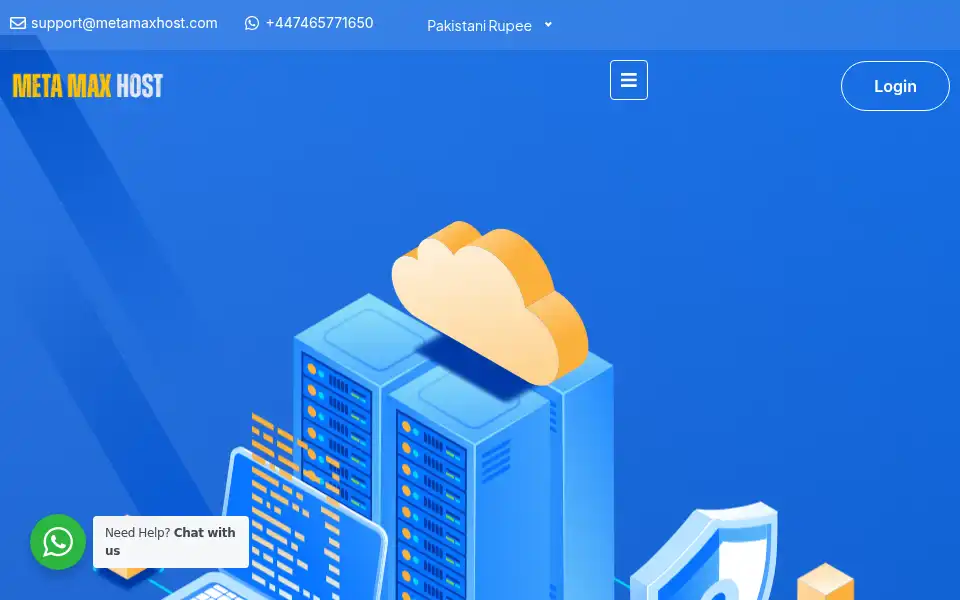 Screenshot of metamaxhost.com