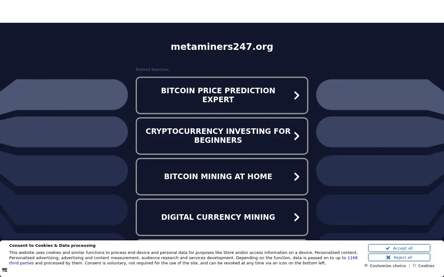 Screenshot of metaminers247.org