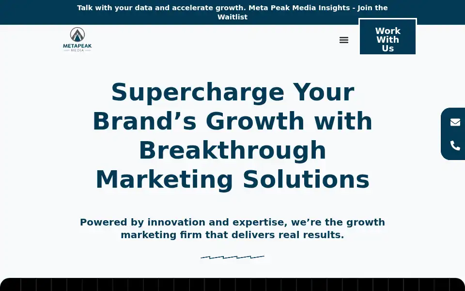 Screenshot of metapeakmedia.com