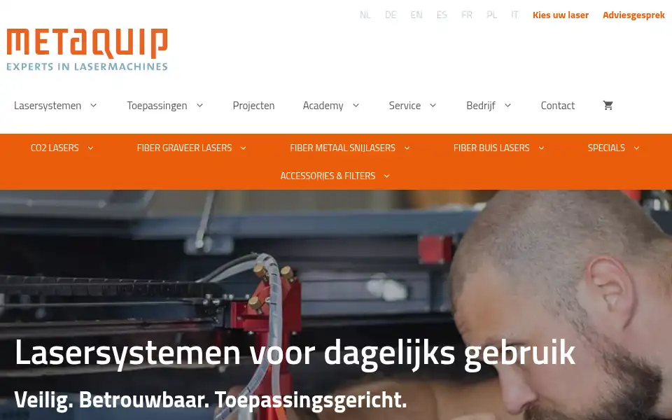 Screenshot of metaquip.nl