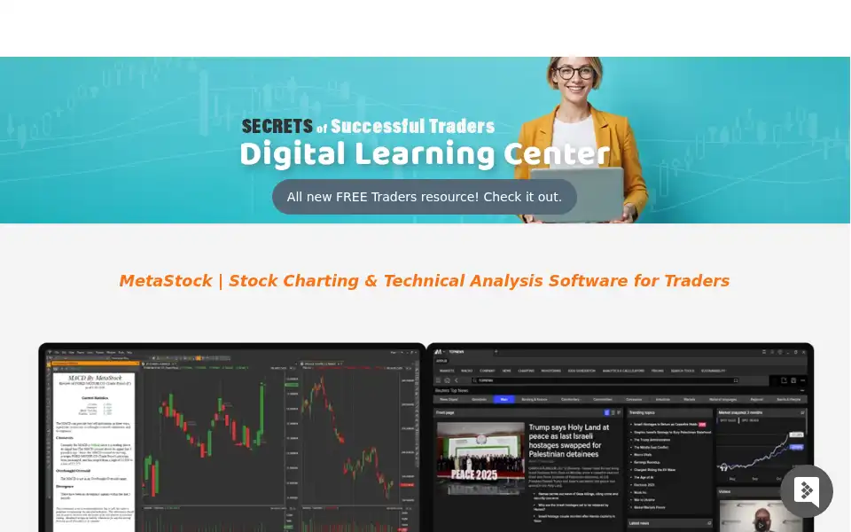 Screenshot of metastock.com